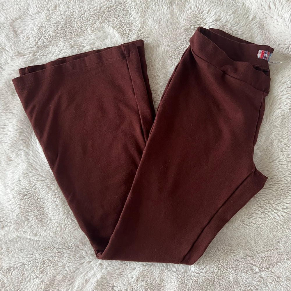 Women's Urban Outfitters Burgundy Brown Boot Cut Flare Pants Size 0
